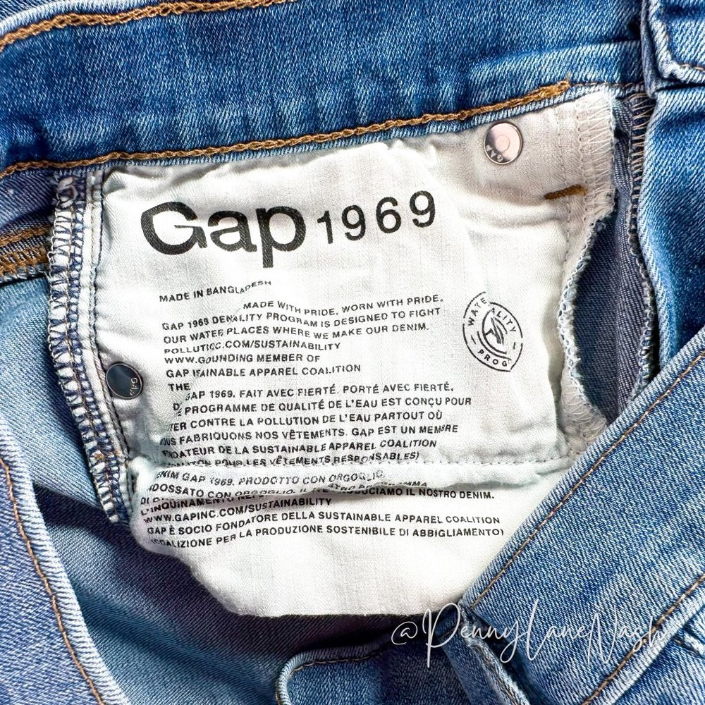 Gap 1969 True Skinny Ankle Jeans Blue Size 28R - Picture 7 of 11